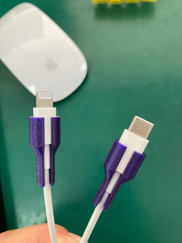 Charger cable protector for