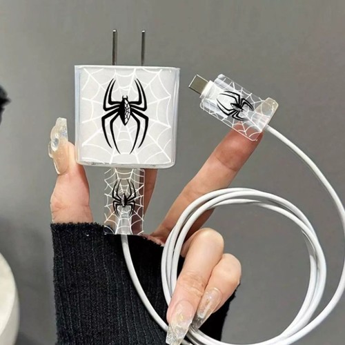 Spider web charger protector - web,