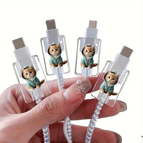 2pcs transparent charger - charger, cable